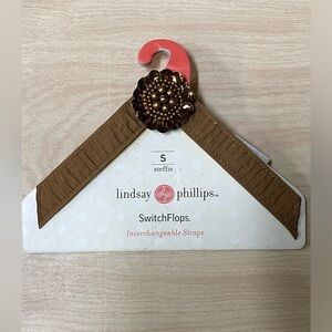 Lindsay Phillips SwitchFlops *5-6 Small Interchangeable Straps* Brown Steffie